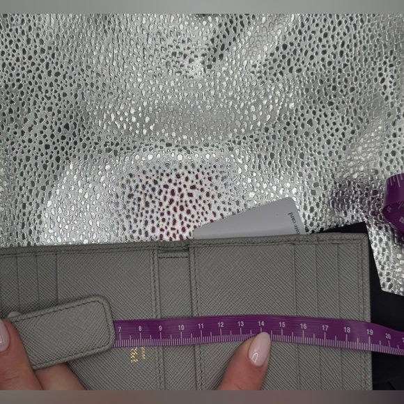 Authentic Prada Wallet- Gray Small Safannio - Picture 7 of 10